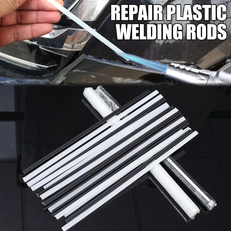 50/10PCS Plastic Welding Rods PP Welding Sticks for Car Bumper Repair Tools Black White Electrodes Sticks Soldering Accessories