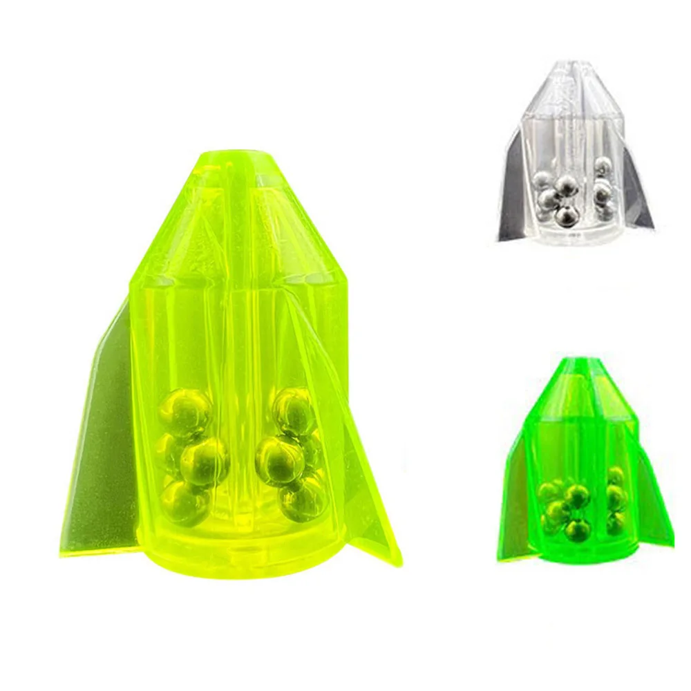 Hochets de ligne de pêche, lot de 5 pièces, insérer le tube, secouer, attirer, bricolage, leurre en ligne, outil, appât, poids corporel avec anneau perle