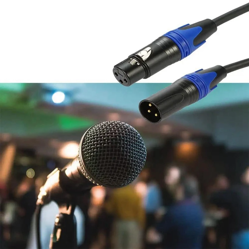 XLR Splitter Cable, 1 XLR Female to 2 XLR Male Y Cable Balanced Microphone Splitter Cord Audio Adaptor 2Pack-A69M