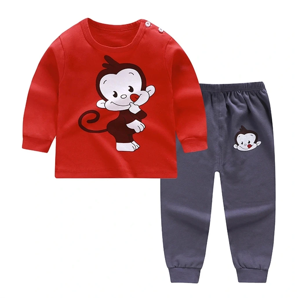 Cartoon Sweatshirts+Pants Two Piece Set Autumn Costume Long-sleeved Outfits Children New Design  Wear Lovely Hoodie Loose Pants