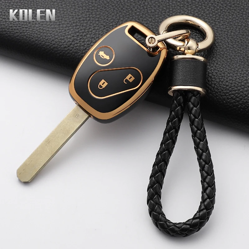 Casing Kunci Mobil TPU Fashion untuk Honda Civic Accord VII Crv Frv Insight Shuttle Stream Jazz Pelindung Gantungan Kunci Shell Fob Bag