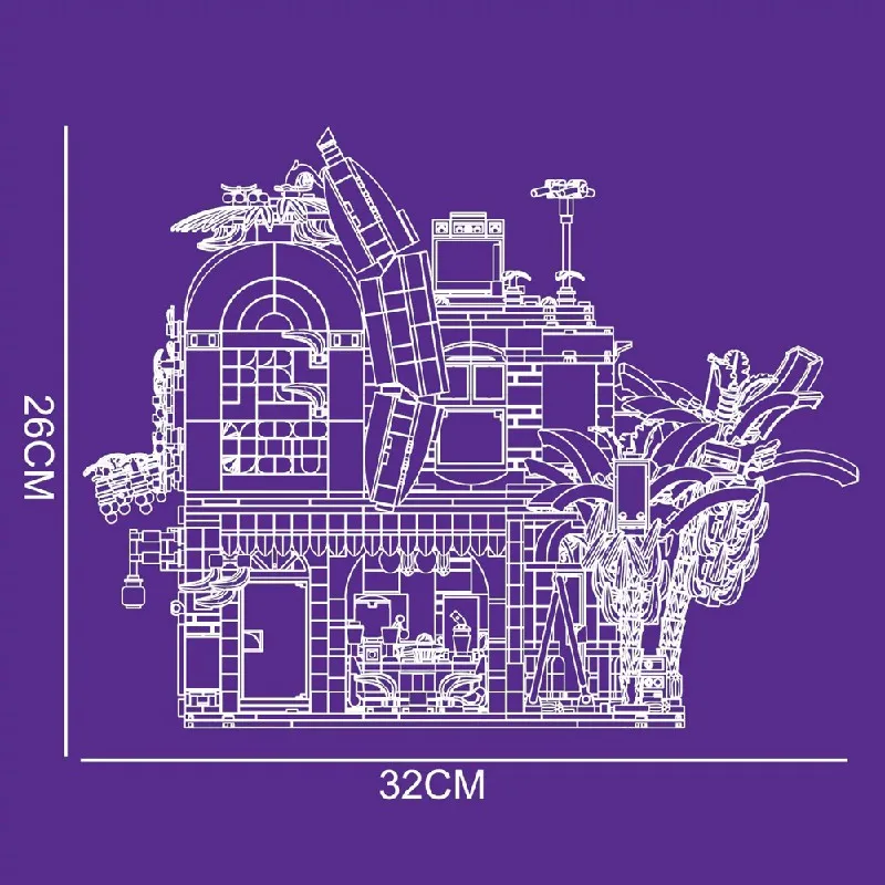 2165 قطعة مجموعات مباني منزل متجر الموز ، متجر المدينة العمارة وحدات بنة التجمع أطقم منمذجة اللعب ، هدية الكبار #5