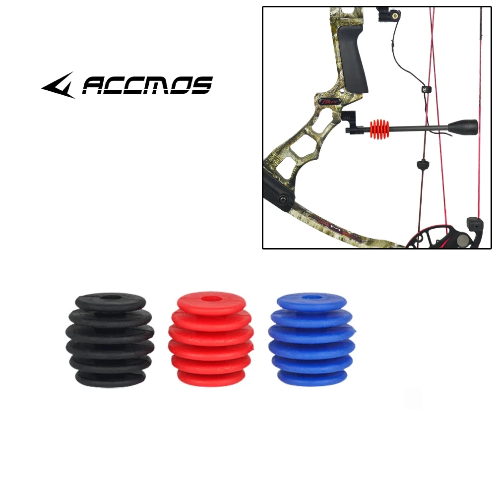 Rubber Damping Compound Bow Stabilizer String Stop Shock Reduce Absorber Balance Bar Noise Sliencer for Archery Hunting 1pc