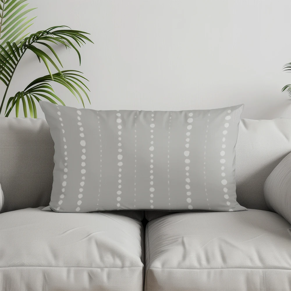 Home Decor Polka Dot Stripes Rectangle Pillow Suitable For Sofa Bedroom Car Pillow Cover Cushion Rectangular Back Cushion
