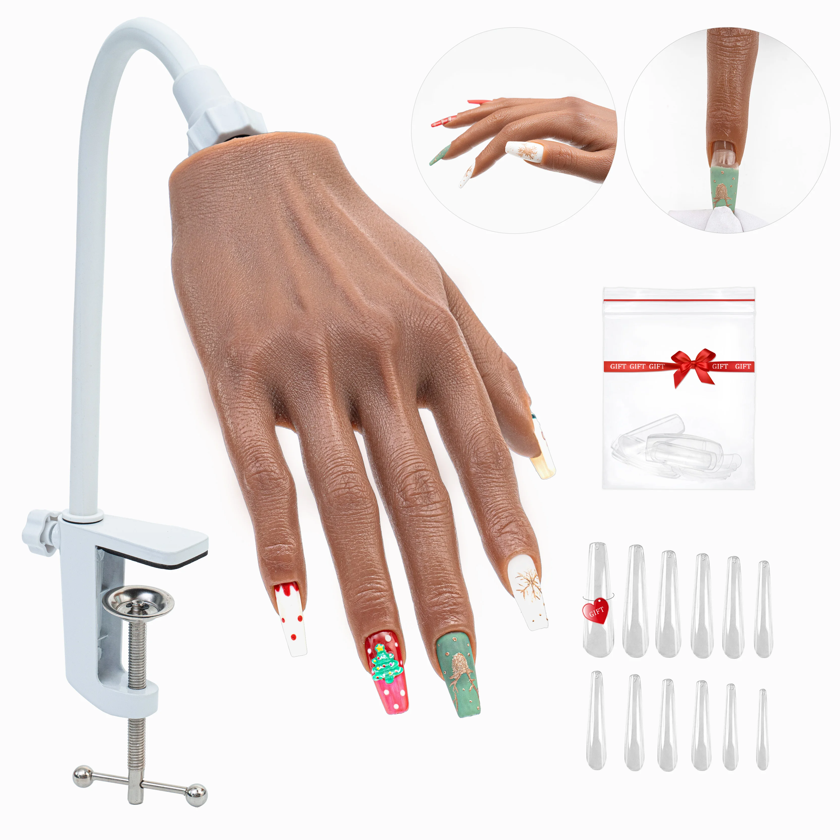 

Nail Silicone Practice Hands Dummy Hands Nail Art Beginner Set Nail Art Practice Tools Hand Tattoo Nail Jewelry Display Supplies