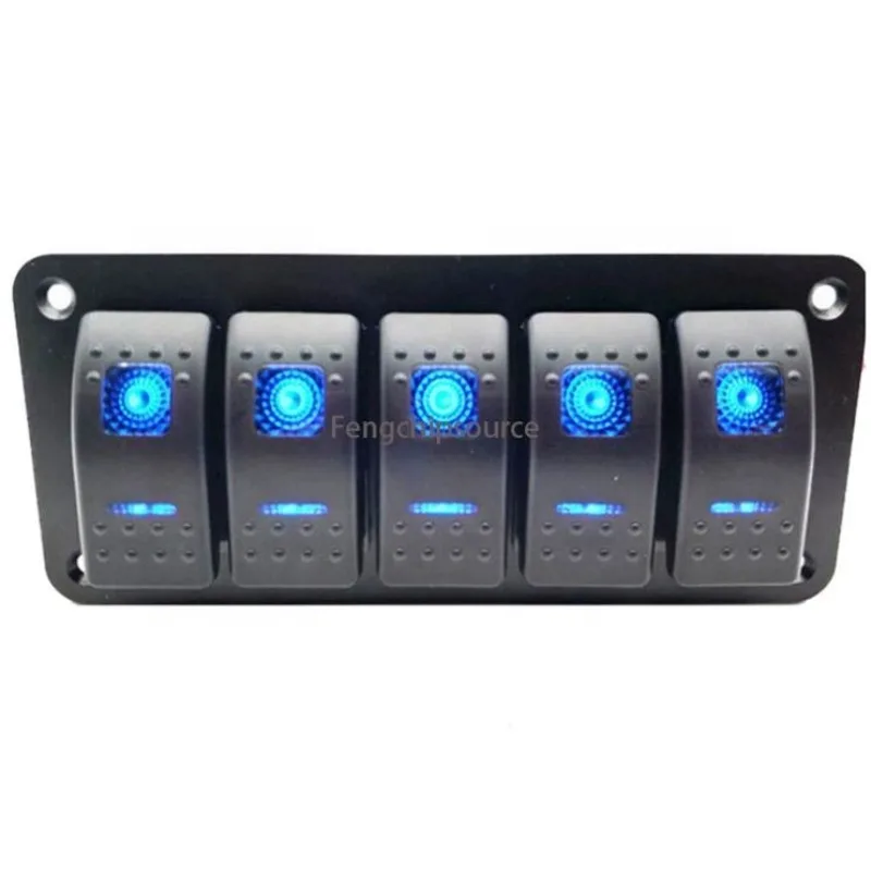 

Auto recreational vehicle yacht refitted 5-position rocker switch RV 5-position switch central control
