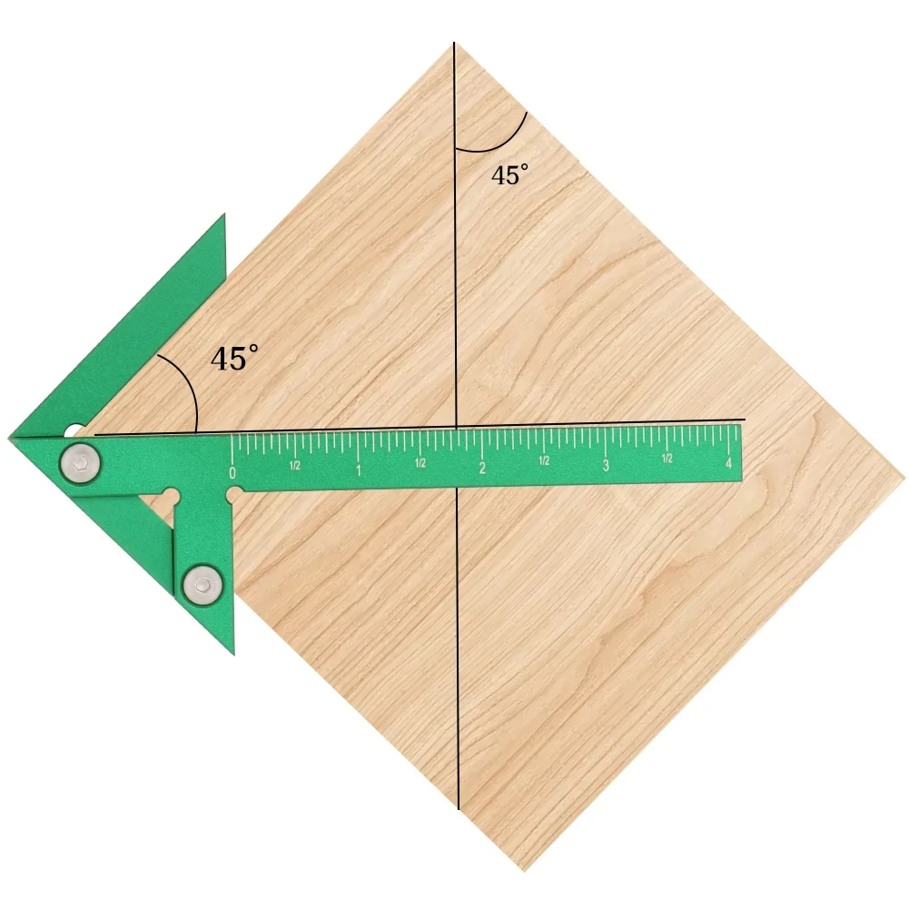 Imagem -02 - Triângulo Régua Scriber Scribe Medição Ferramenta Carpintaria Linha Calibre Linha de Ângulo Direito Ferramenta Calibre Scribe 45 Graus 90 Graus