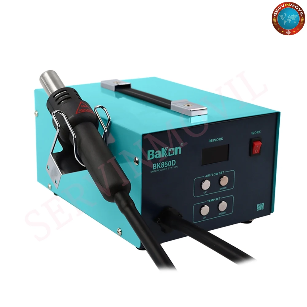 

BAKON BK850D 550W Anti-static Blower Soldering Rework Intelligent Hot Air Gun Desoldering Station