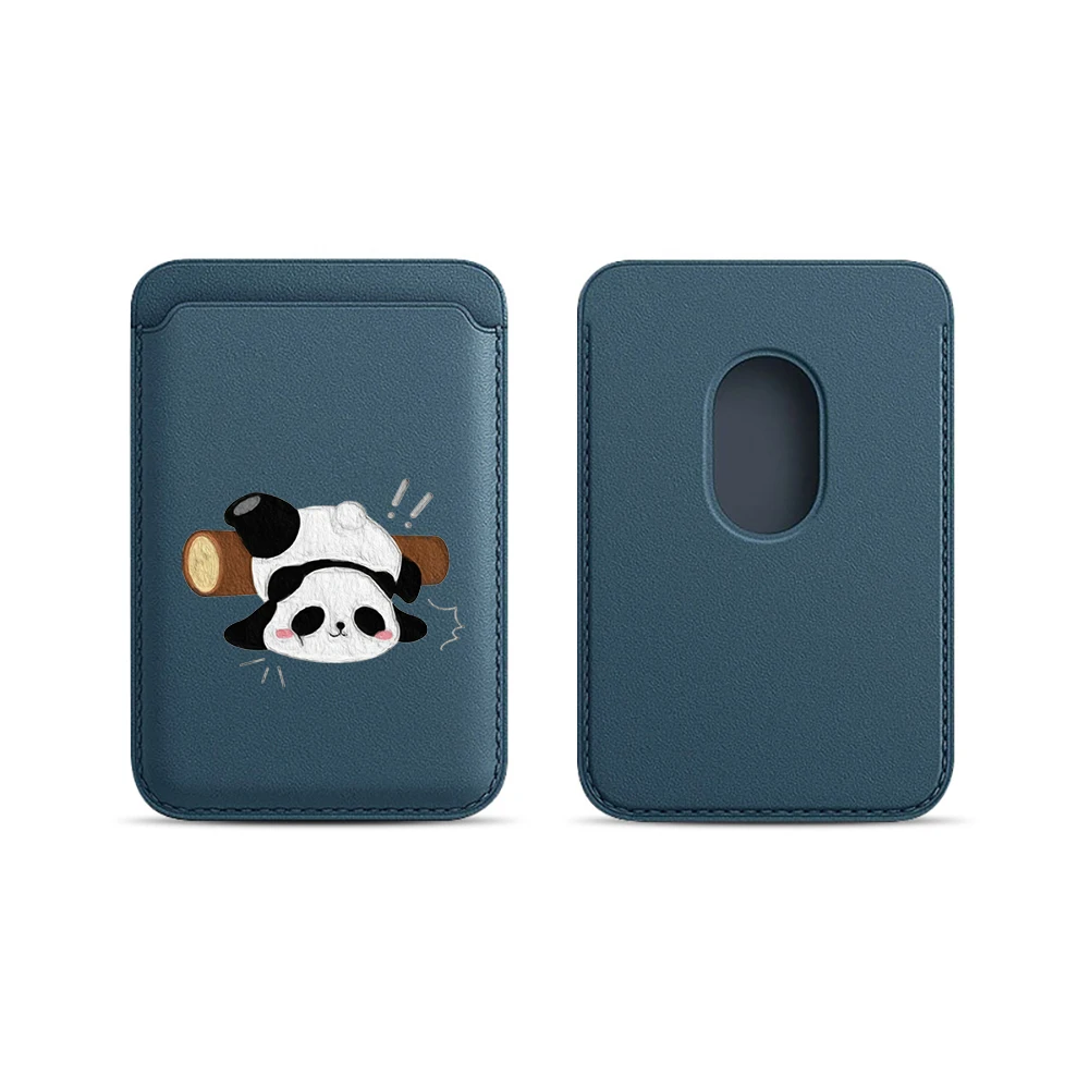 Lustige Panda-Leder-Kartenhülle für Magnetische Hüllen, Geeignet für alle iPhone Magsafe-Karten-Handyhüllen – Detail 7