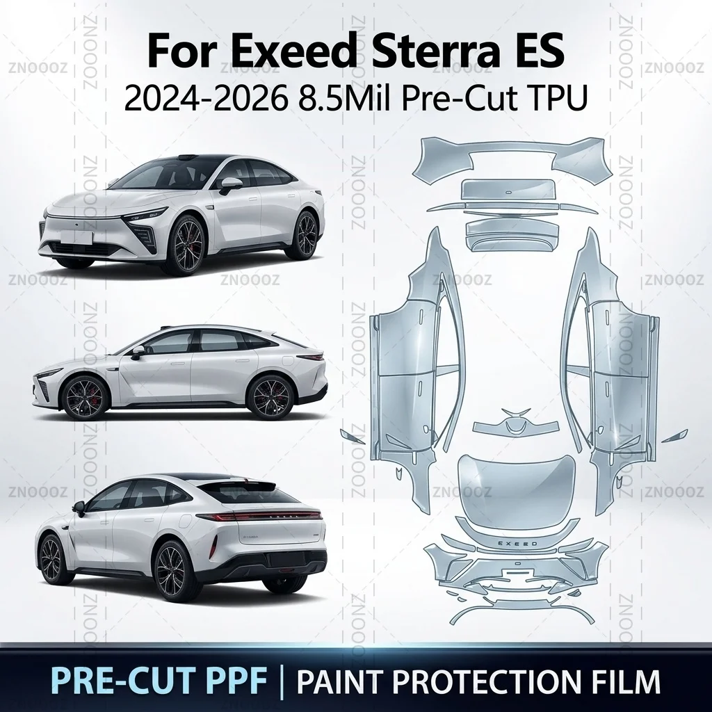 For Exeed Sterra ES 2024-2026 8.5Mil Pre-Cut TPU PPF Paint Protection Self Healing Full Vehicle Glossy Clear Matte Black