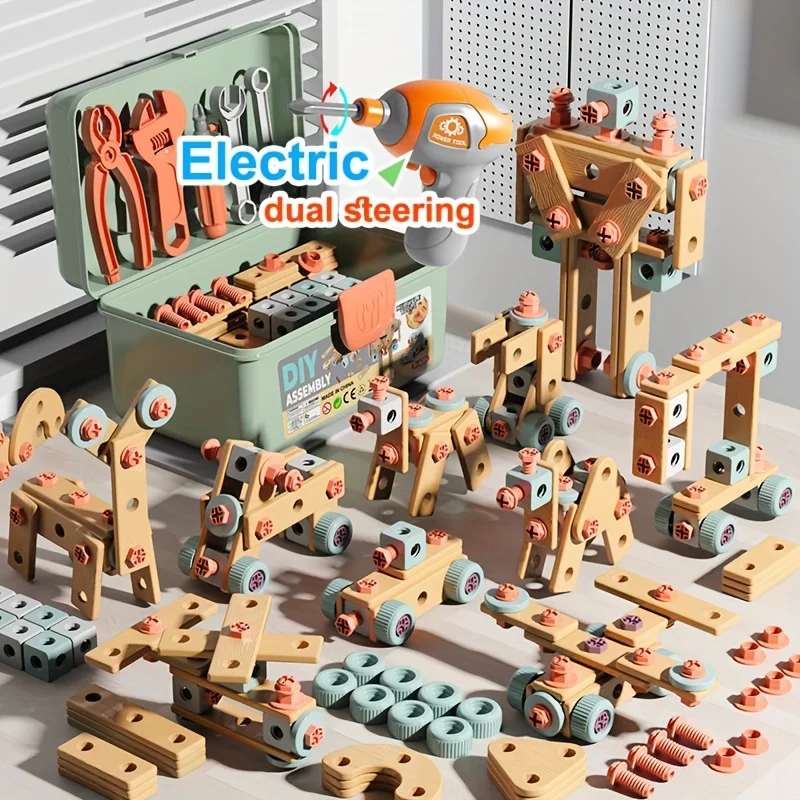 

Детский набор инструментов Монтессори для сборки, интерактивные винты «сделай сам» для родителей и детей, разборные ремонтные блоки, имитация развивающей игрушки