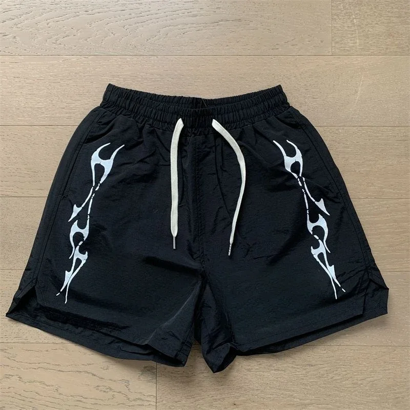 2024 New American Fashion Brand High Street Retro Sports Casual Shorts Quick-Drying Men's and Women's Summer Hot Real Shot Spot