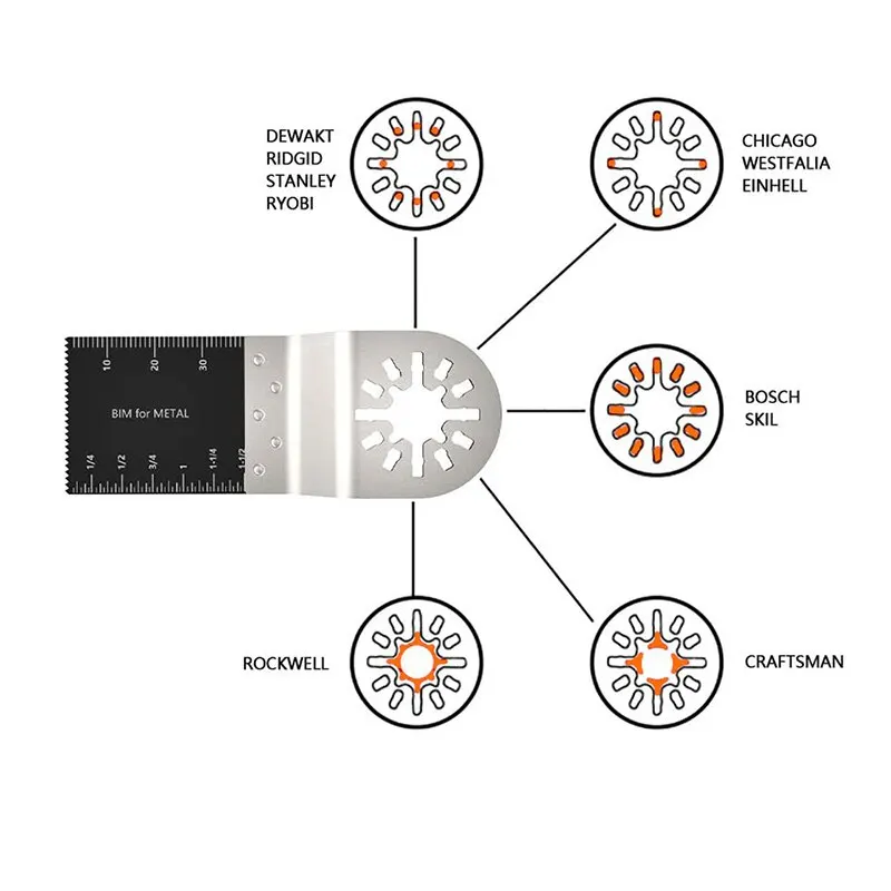 12pcs Multifunctional Saw Blade Durable Woodworking Oscillating Accessories Closed Hole Joint Power Tool Oscillating Saw Blade