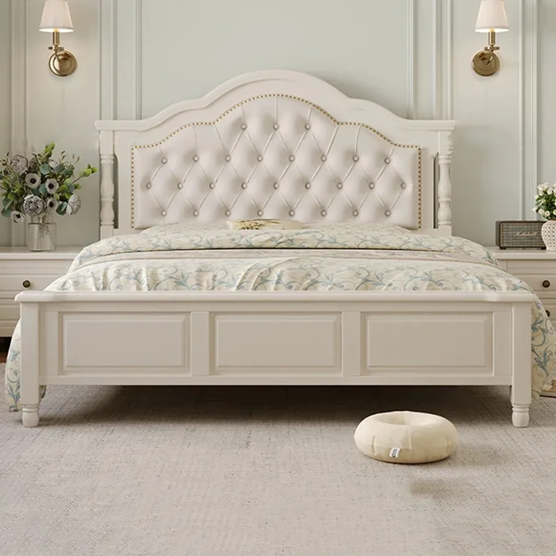 

Queen Size Frame Double Bed Luxury Platform Modern King Size Bedroom Queen Bed Living Room Storage Lit 2 Personnes Furniture