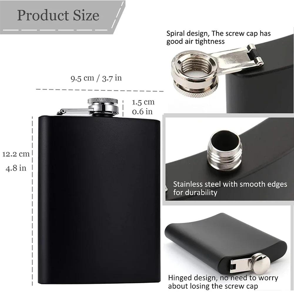 I Have The Best Dad Ever Print Flask Engraved Hip Flask Stainless Steel Camping Black Flasks Birthday Father's Day Gift for Dad