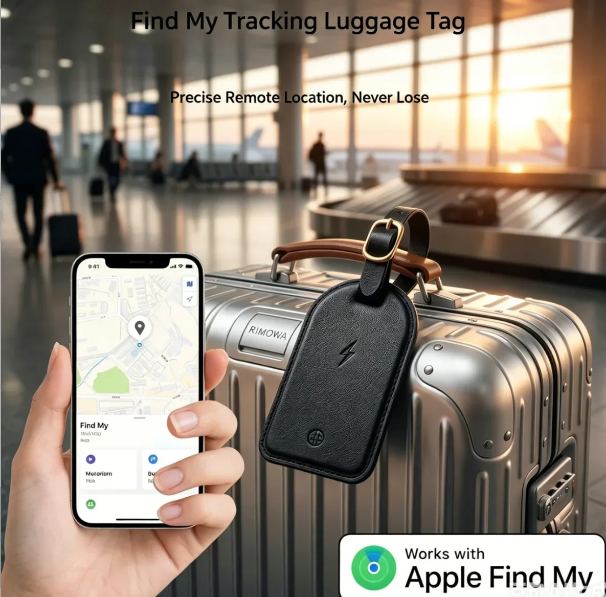 ホットワイヤレス充電スマートスーツケース紛失防止トラッカー荷物バッグ紛失防止トラッカーapple-find-my対応荷物タグロケーター