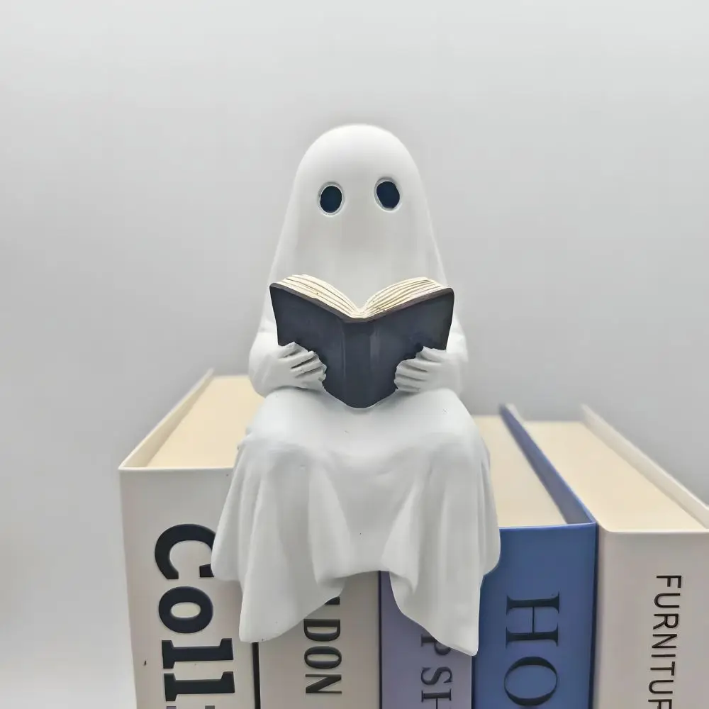New Cute Ghost Statue Resin Crafts Small Ornaments Halloween Creative Ghost Decorations Suitable for Home Garden Decoration Gift