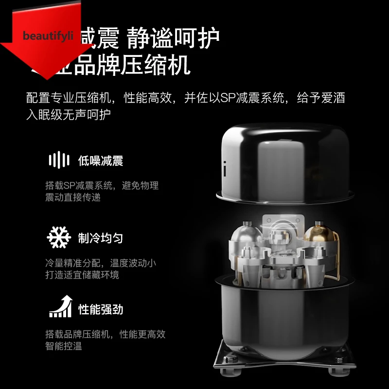 

Встроенный винный шкаф Бытовой небольшой холодильник Охлаждение при постоянной температуре Винный шкаф Встроенный ледяной бар