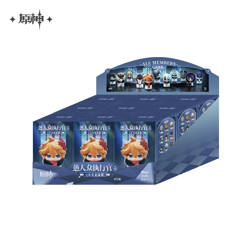 [Genuine] Genshin Impact Fatui Harbingers Mini Cartoon Dolls Wanderer Childe PVC Model Anime Cosplay Car Diy Ornament Xmas Gifts