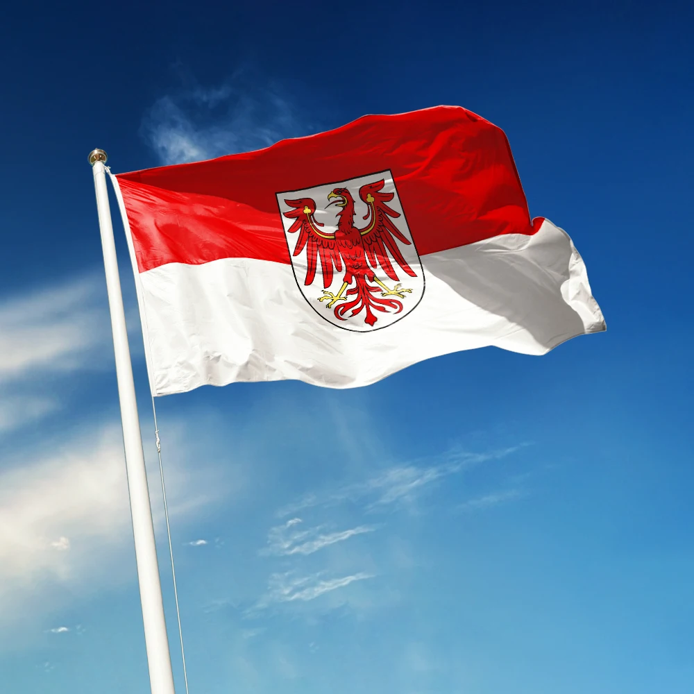 3x5 Ft Brandenburg Flag Vivid Color and Fade proof a State of Germany Flags Polyester with Brass Grommets