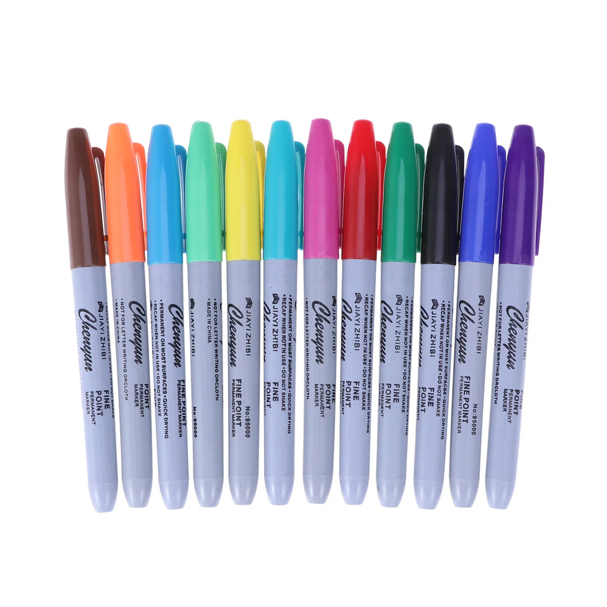 

12 Colors Skin Safe Marker Pen Acid-Free Unscented Water-Based Ink Portable Drawing Tool for Tattooing Piercing Positioning