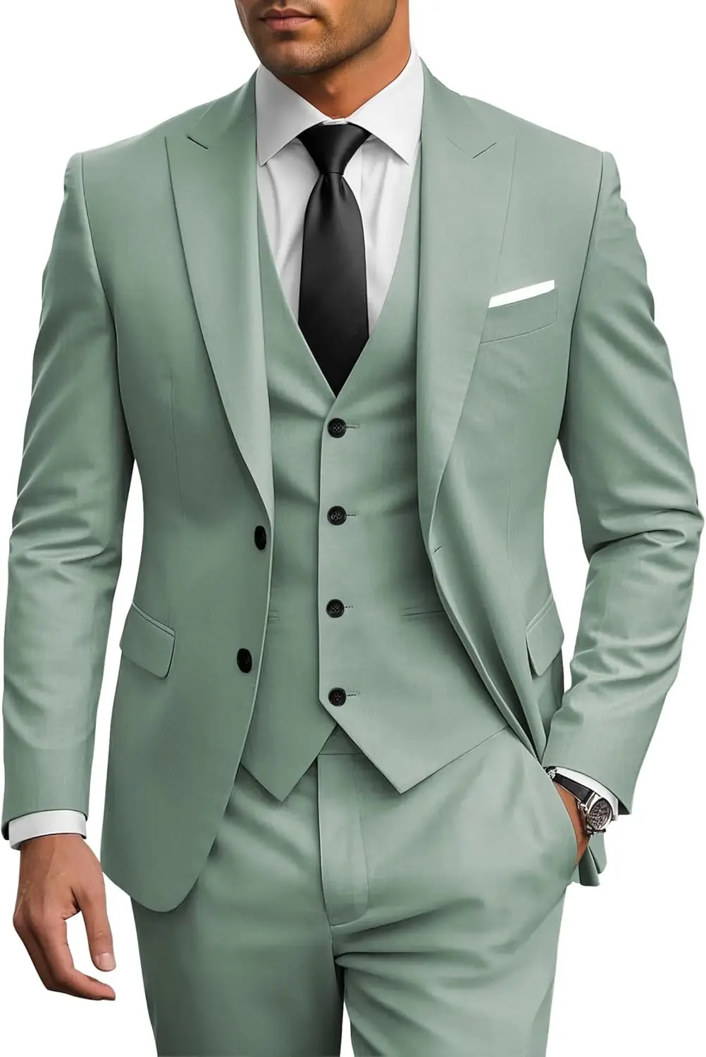 بدلات رجالية مكونة من 3 قطع بدلات زفاف بقصة ضيقة للرجال بدلة عمل رسمية للحفلات الراقصة