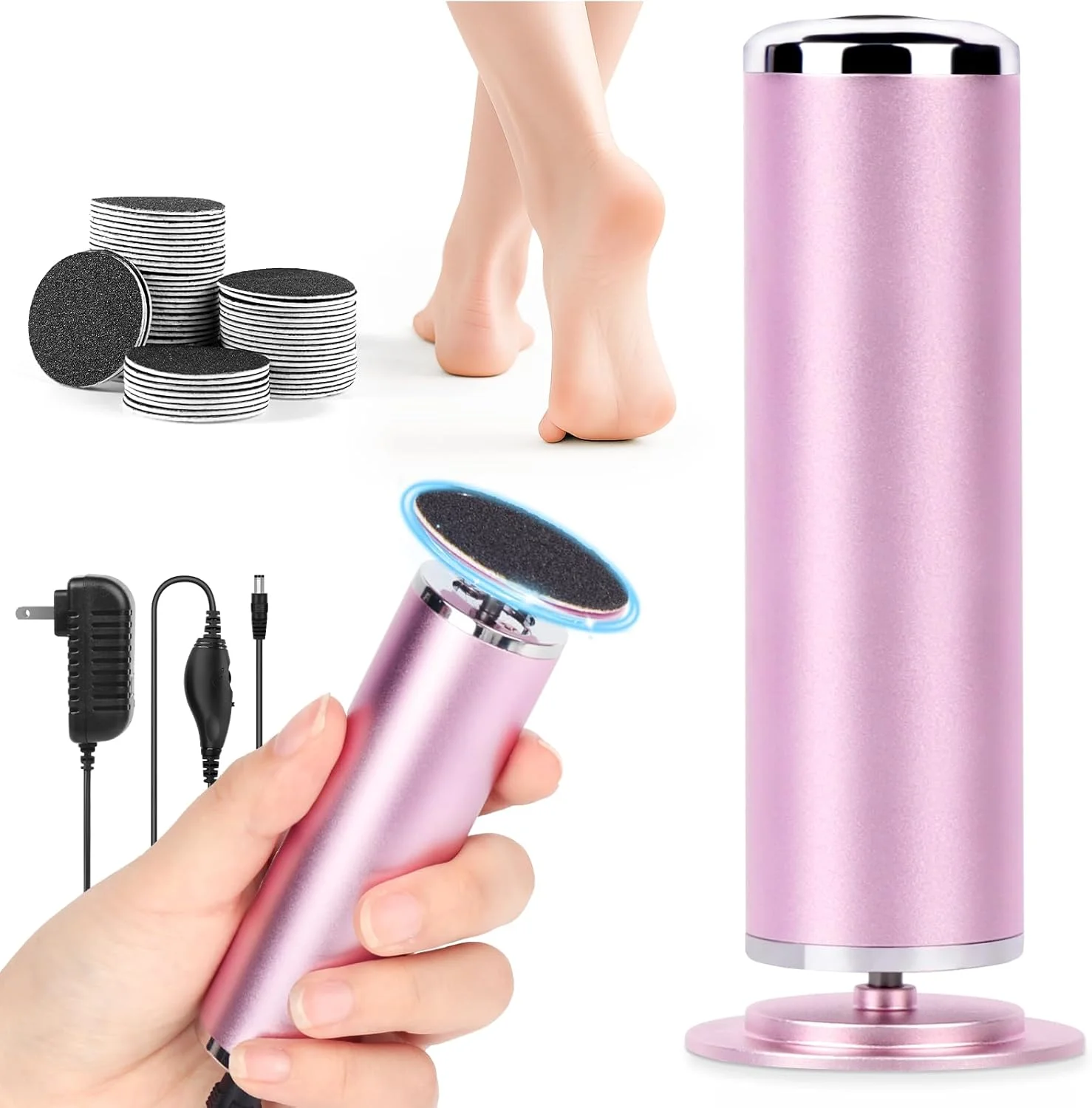 

Электрическая пилочка для удаления мозолей, профессиональный инструмент для педикюра для удаления мозолей, шлифовальная машинка для пилочек для ног с регулируемой скоростью для кожи и