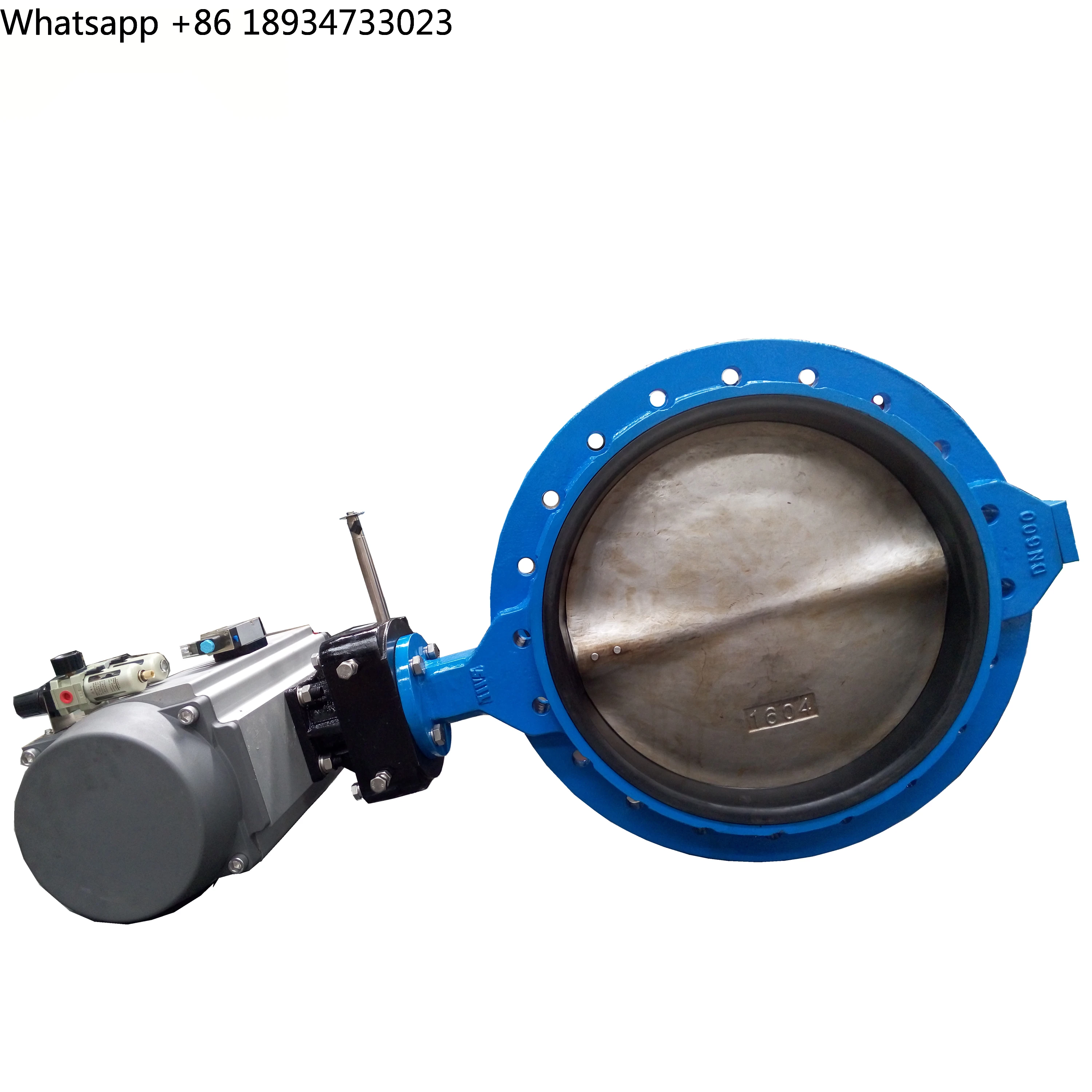 VALVE DN600 PN10 GGG40/CF8/SS420/EPDM/Pneumatic Water Pneumatic Butterfly Valve