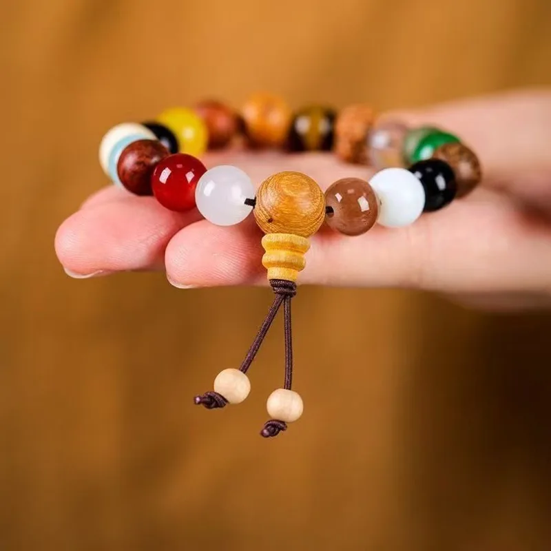 Natürliches Achtzehn-Samen-Bodhi-Perlen-Armband, Echtes Schmuck-Perlenarmband, Edelstein-Talisman-Accessoires, Geschenke für Frauen