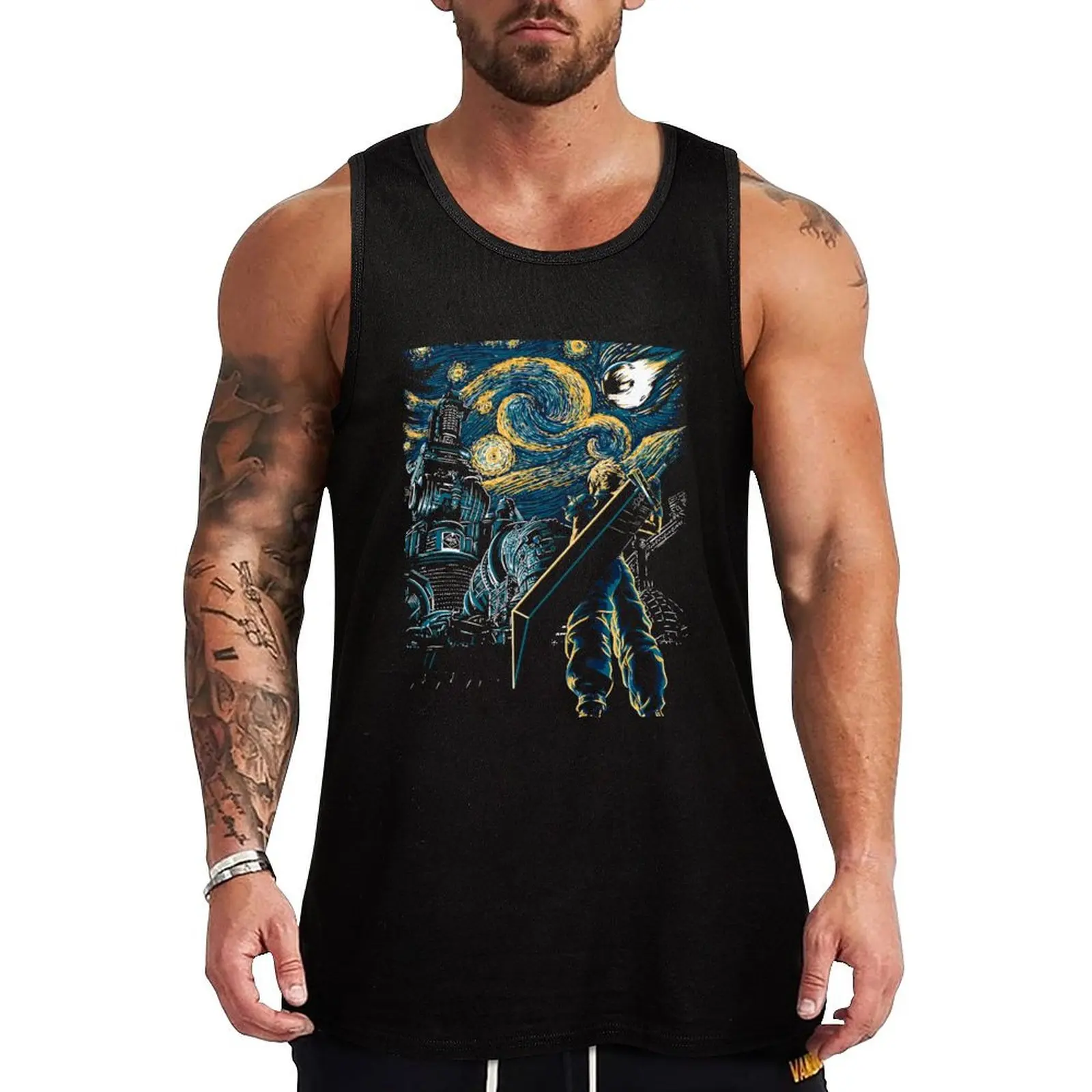 

Starry remake Tank Top T-shirt for fitness Men's sleeveless clothes for men summer