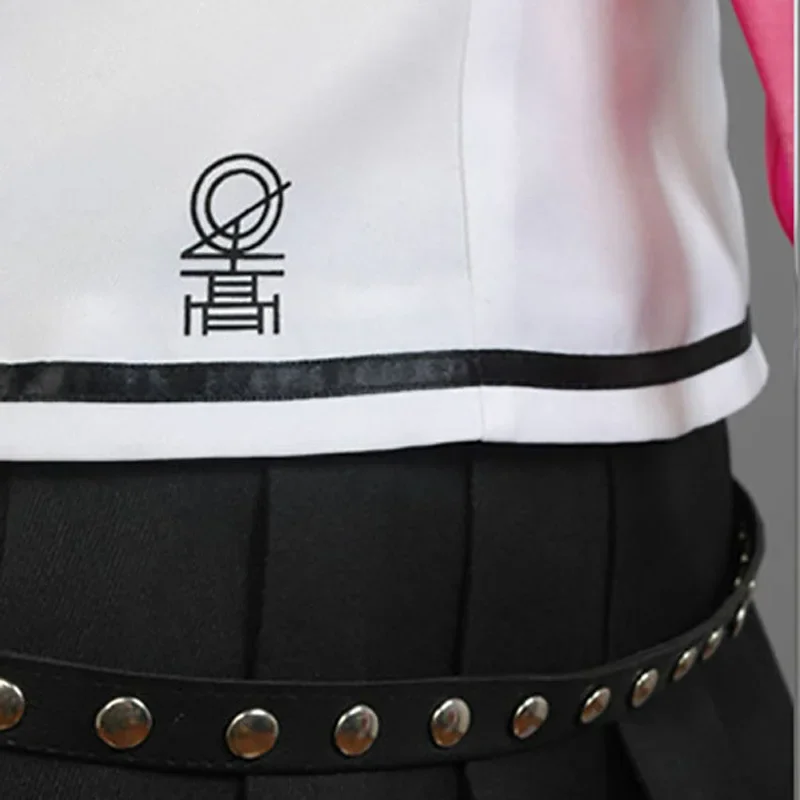 Anime Danganronpa Ibuki Mioda Cosplay Costume para Mulheres, Halloween Uniforme, Peruca, Meninas da escola