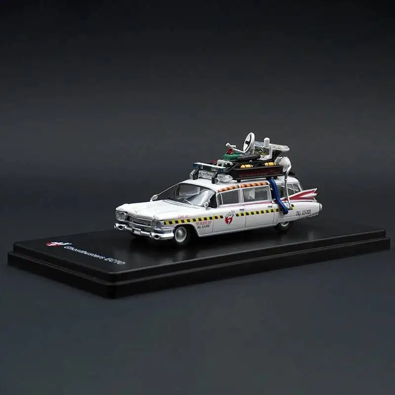 YS In Stock 1:64 Ghostbuster Miller Meteor 1959 Ecto-1A Diecast Car Model Collection Toys