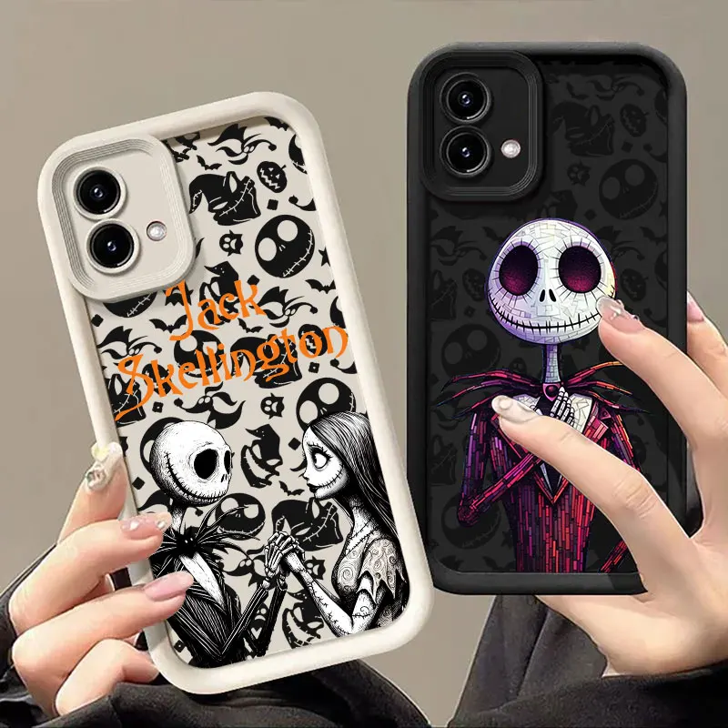 

Nightmare Before Christmas Jack Skellington Case for Moto G06 G56 G86 G96 G100 Edge 60 70 Fusion 50 Pro 40 Neo G85 G84 G75 Cover