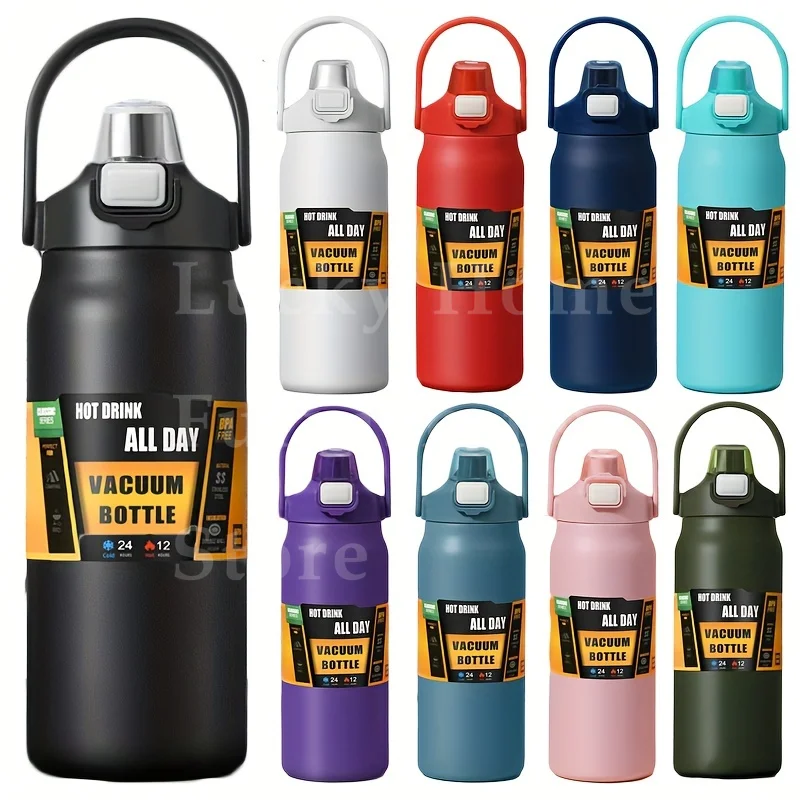 Stainless Steel Thermo 84oz Bottle 1.2/1.5/2.5Large Capacity Thermo Water Portable Vacuum Mug Thermos Insulated Cup Tumbler