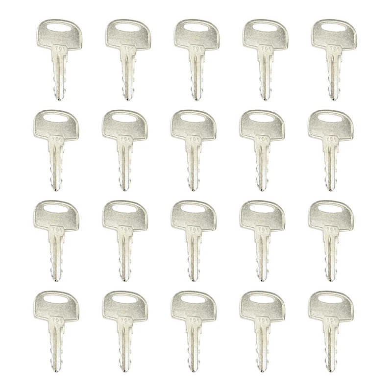 20Pcs 701 Ignition Key 105-1790 Compatible with Ditch Witch Heavy Equipment 410SX AT60 FX50 FX60 JT9 JT20 JT60 MR90 RT45 RT80