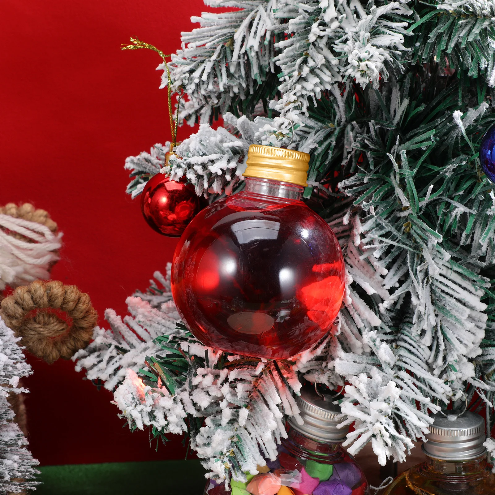 

12pcs Transparent Round Bulb Bottle 150Ml Unique Design Fillable Ornement Ball For Juice Milk Drink Container Diy Wedding Party