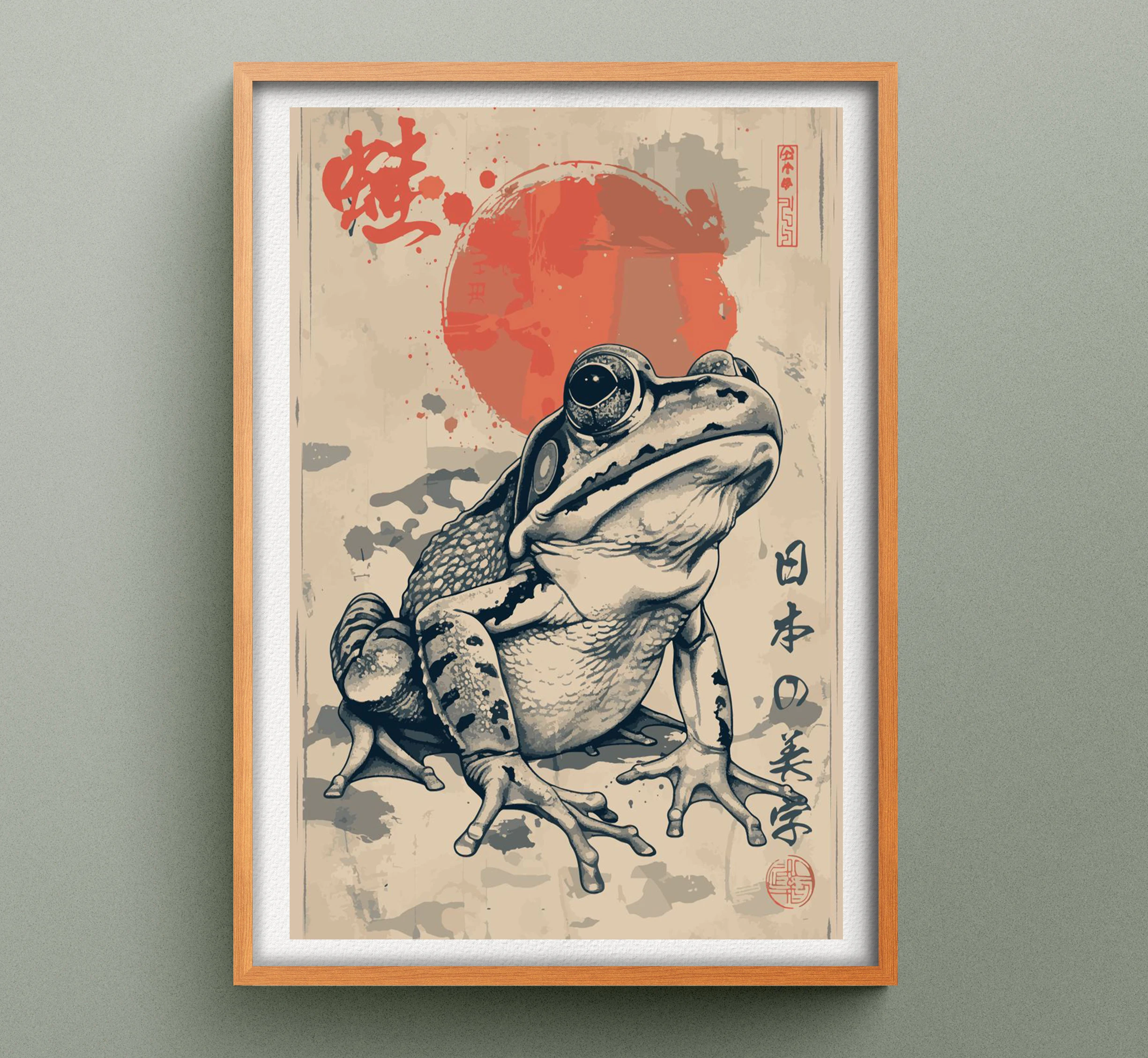 Retro-style Japanese Poster Featuring Cats, Koi Fish, and Peacocks—suitable for Living Room Decor Cuadros