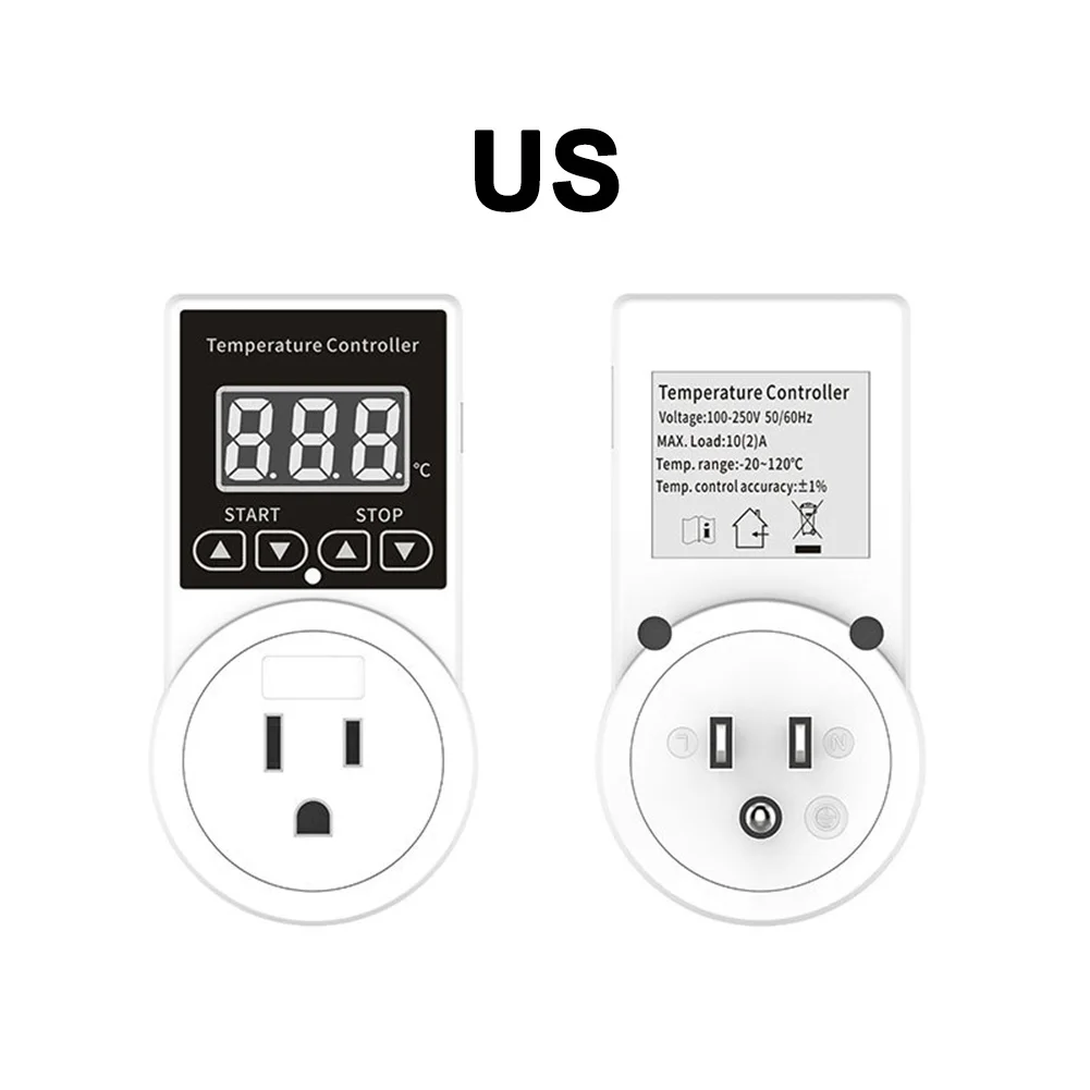 Temp Controller Thermostat Socket Greenhouse Control White User Friendly Temperature Tool Temperature Alarm System