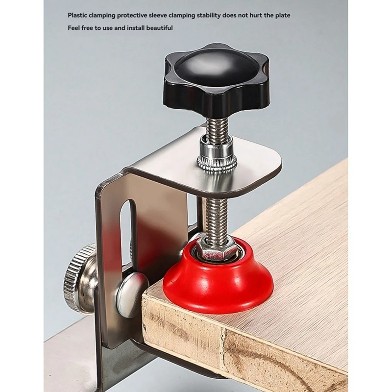Gabarit de montage de porte d'armoire en acier inoxydable, pince de cadre d'armoires, support de montage de porte domestique, 2 pièces