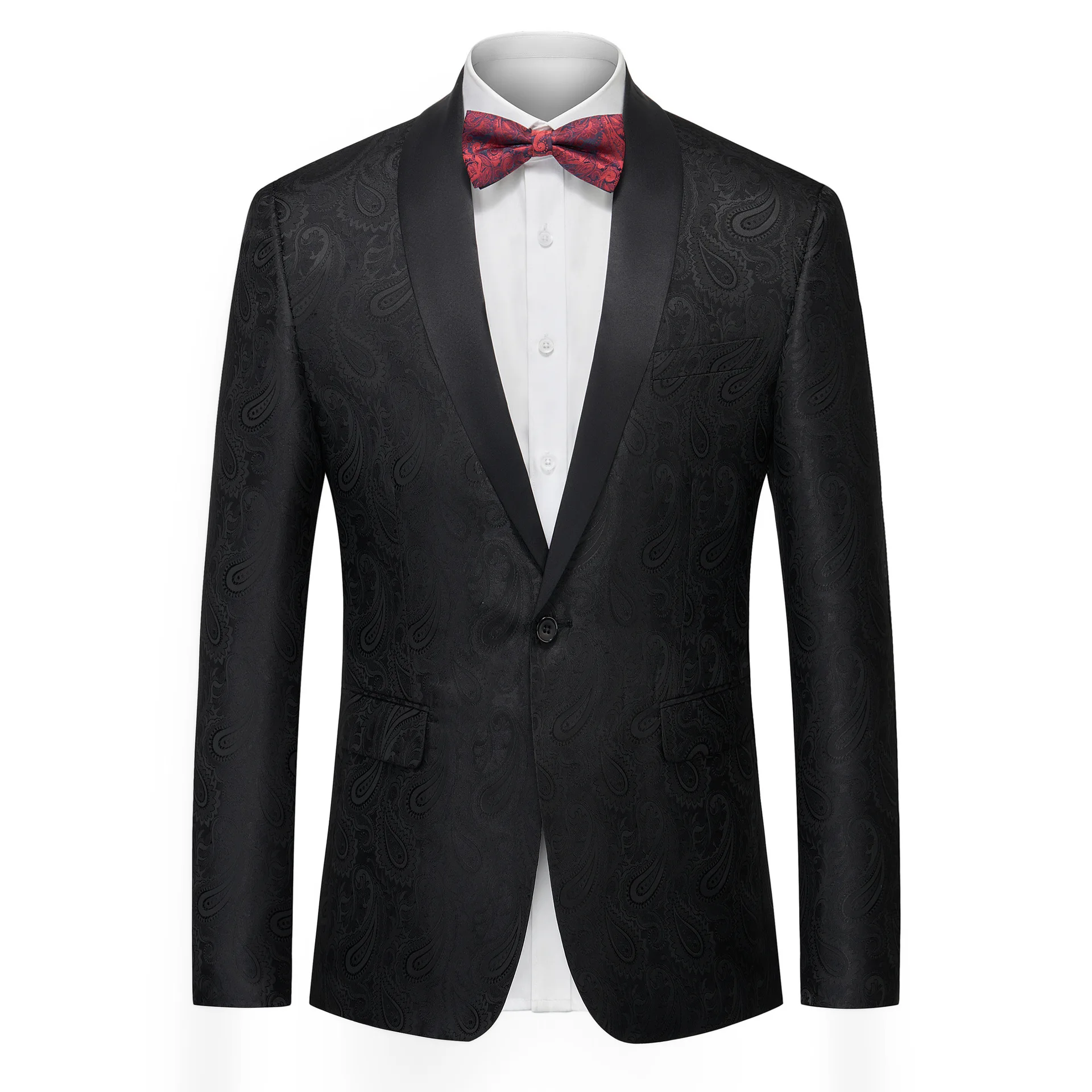 Robe Jacquard pour Homme, Veste Trempée, Single West, Multicolore, Slim, Performance sur Scène, Banquet de Mariage, Mode du Commerce Extérieur, L069