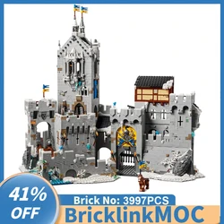 NEW 3997pcs European Medieval Street View Mountain Fortress model DIY creative ideas Retro childToy BirthdayGift building blocks