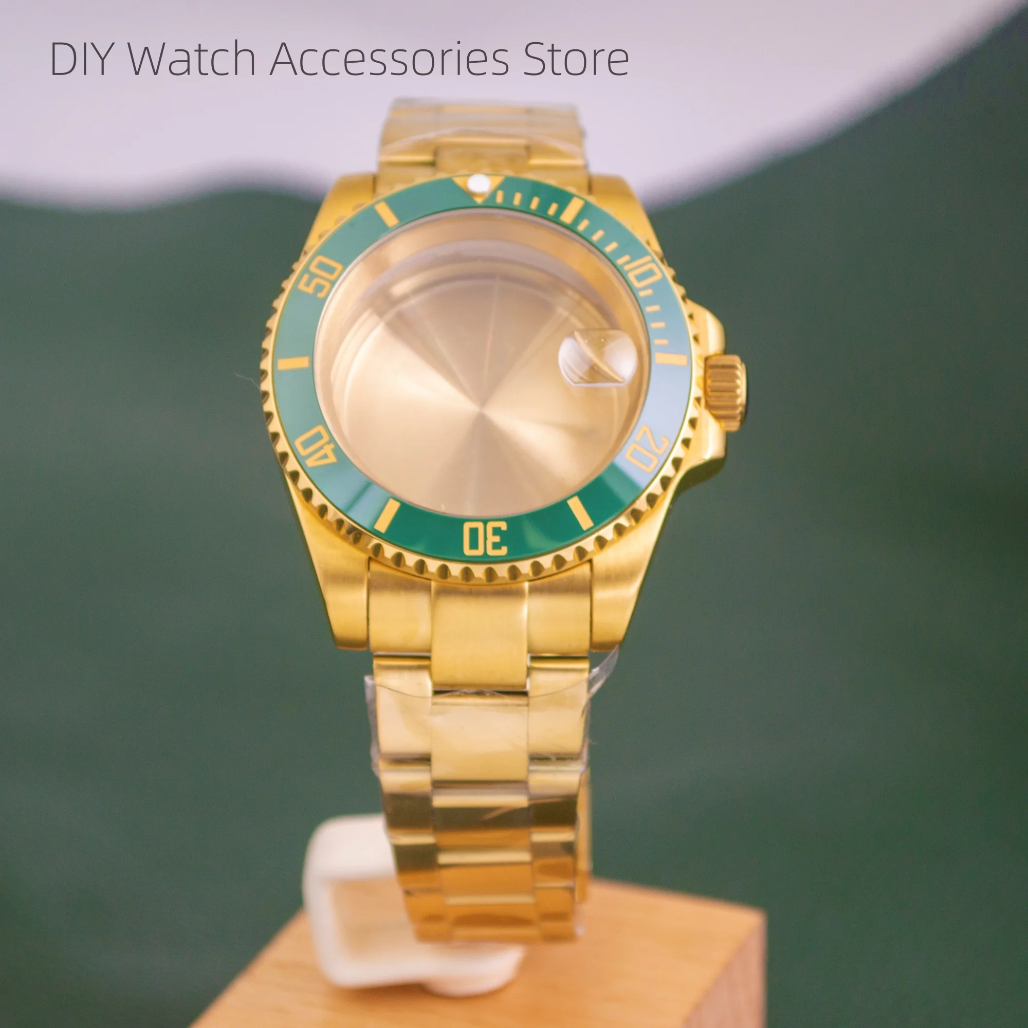 

NH35 Case Strap 10ATM Waterproof SUB Case Stainless Steel Watch Case Strap Sapphire Glass for NH35 NH36 Mechanical Movement