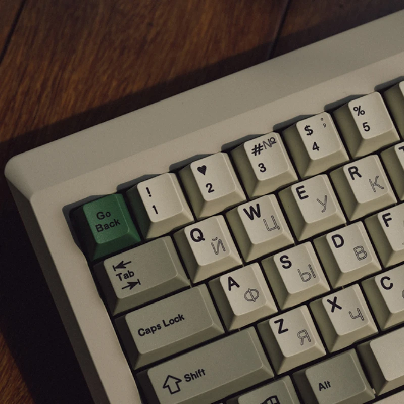 Vintage รัสเซีย Keycap ชุด PBT 155key ที่กําหนดเองส่วนบุคคลแป้นพิมพ์สีเทาหมวกเชอร์รี่โปรไฟล์ Gaming KeyCap สําหรับแป้นพิมพ์เครื่องกล