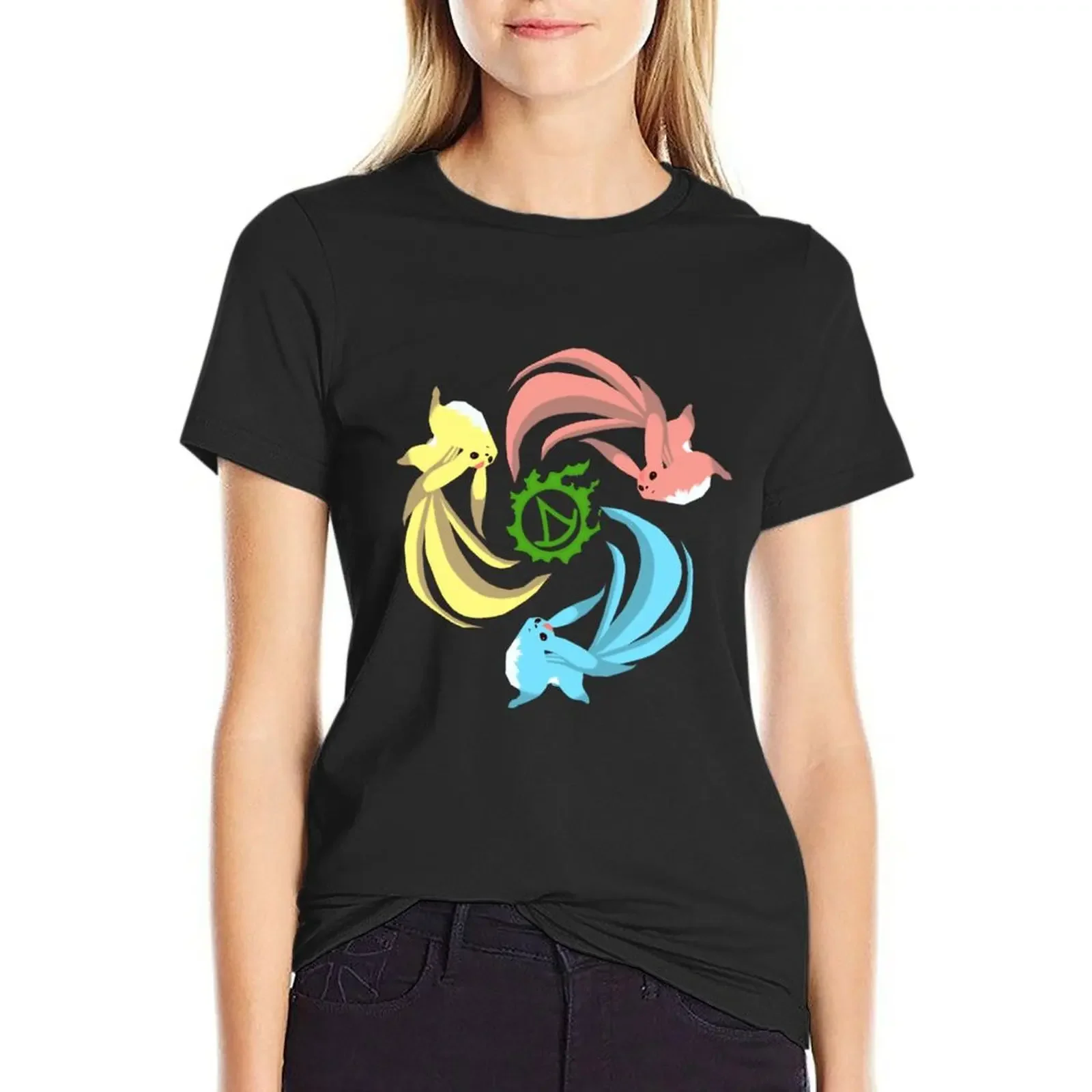

FFXIV Summoner - Carbuncles T-Shirt anime clothes female graphics sweat white t-shirts for Women