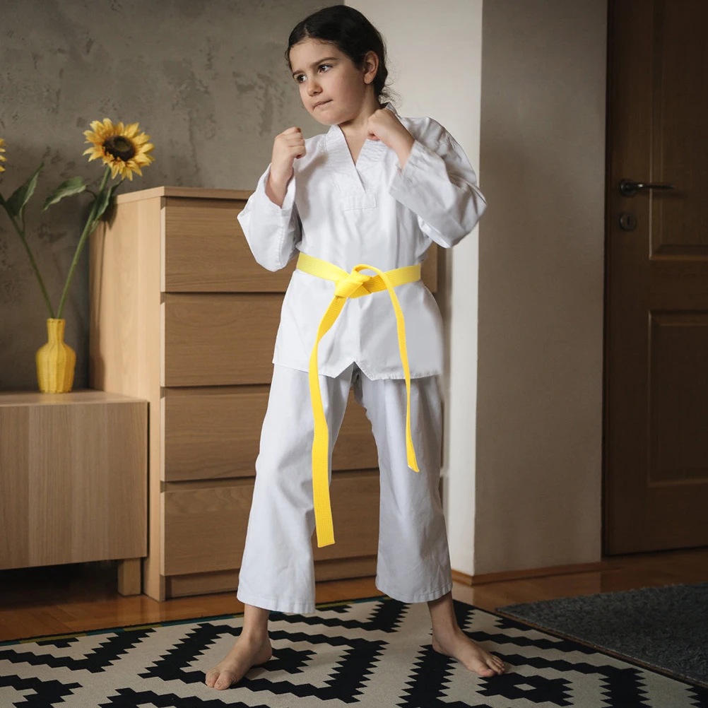 

Taekwondo Belt Karate Gift Adult Boy Men Yellow for Women Boys Kid Costume Child