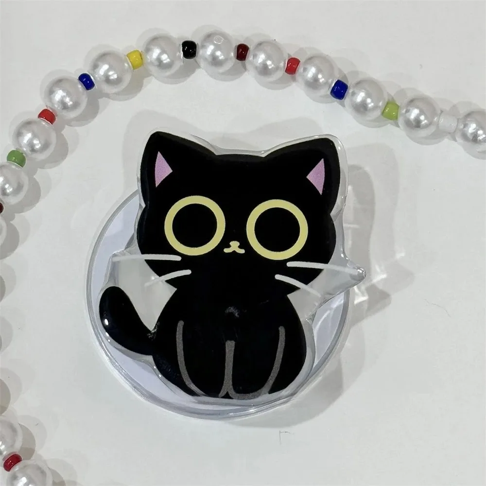 Dessin animé coréen mignon chat noir Support magnétique poignée Tok Griptok Support de téléphone Support pour IPhone pour Pad Magsafe Smart Tok