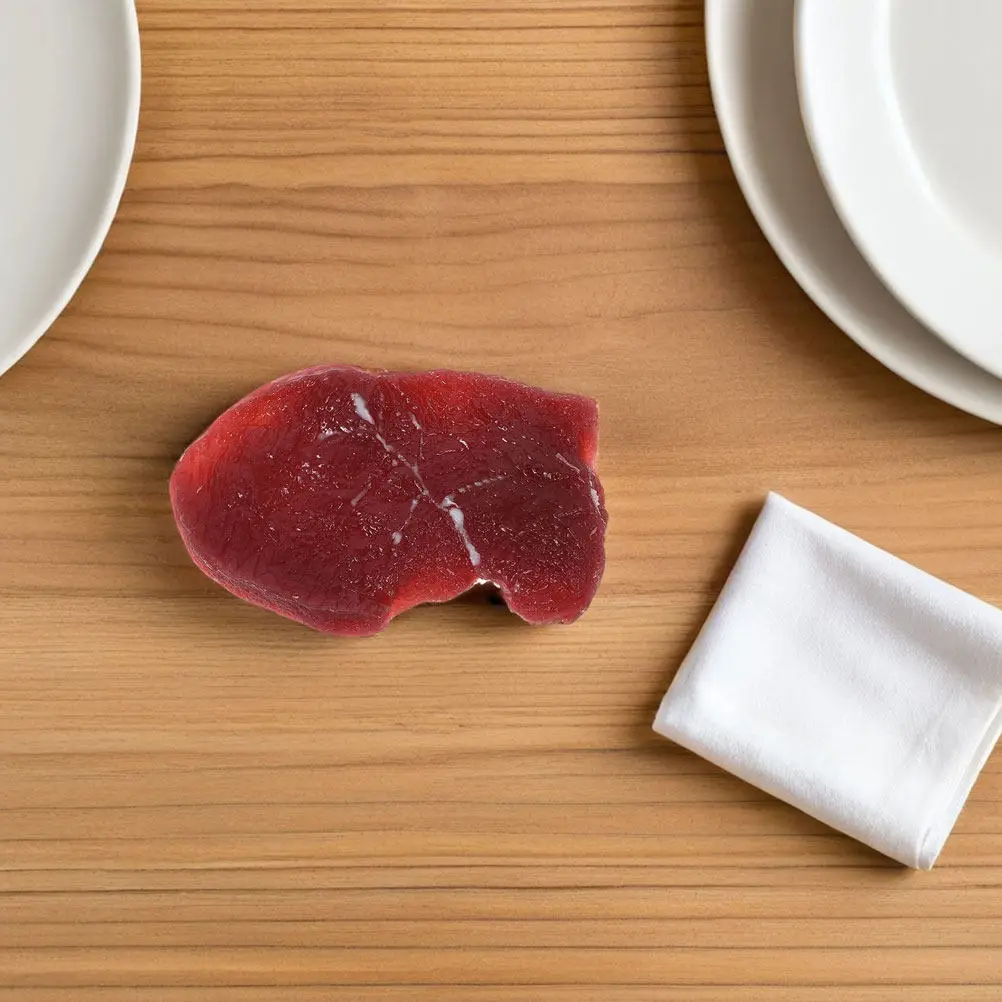 Realistic Fake Pork & Beef Food Props for Kitchen Decor, Party Display, Photography, 2 Pieces