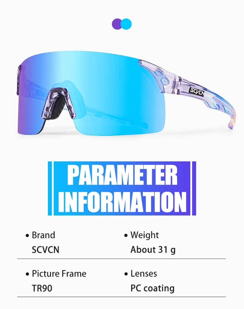 SCVCN NEUE Mode Radfahren Sonnenbrillen für Männer Frauen MTB Angeln Golf Fahren Luxus Fahrrad Brille Shades 2024 Photochrome UV400 – Detail 14