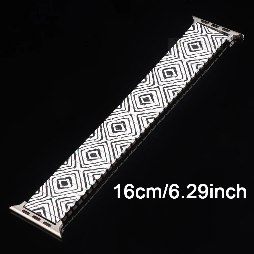 Elastic Color Strap for iWatch Ultra 2 1 49mm 9 8 7 45mm Luxury Stainless Steel Band for Apple Watch Series 6 5 4 3 Se 44mm 42mm