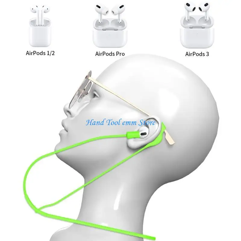 

H37F Anti-Lost Strap Suitable for Air Pods 3 Waterproof Silica Hanging Neck Rope Sweatproof Waterproof Sport Earphone